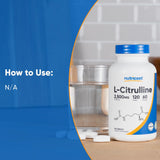 Nutricost L-Citrulline 2500mg Per Serving, 60 Servings, 1250mg Per Tablet, 120 Tabs - Non-GMO and Gluten Free Supplement