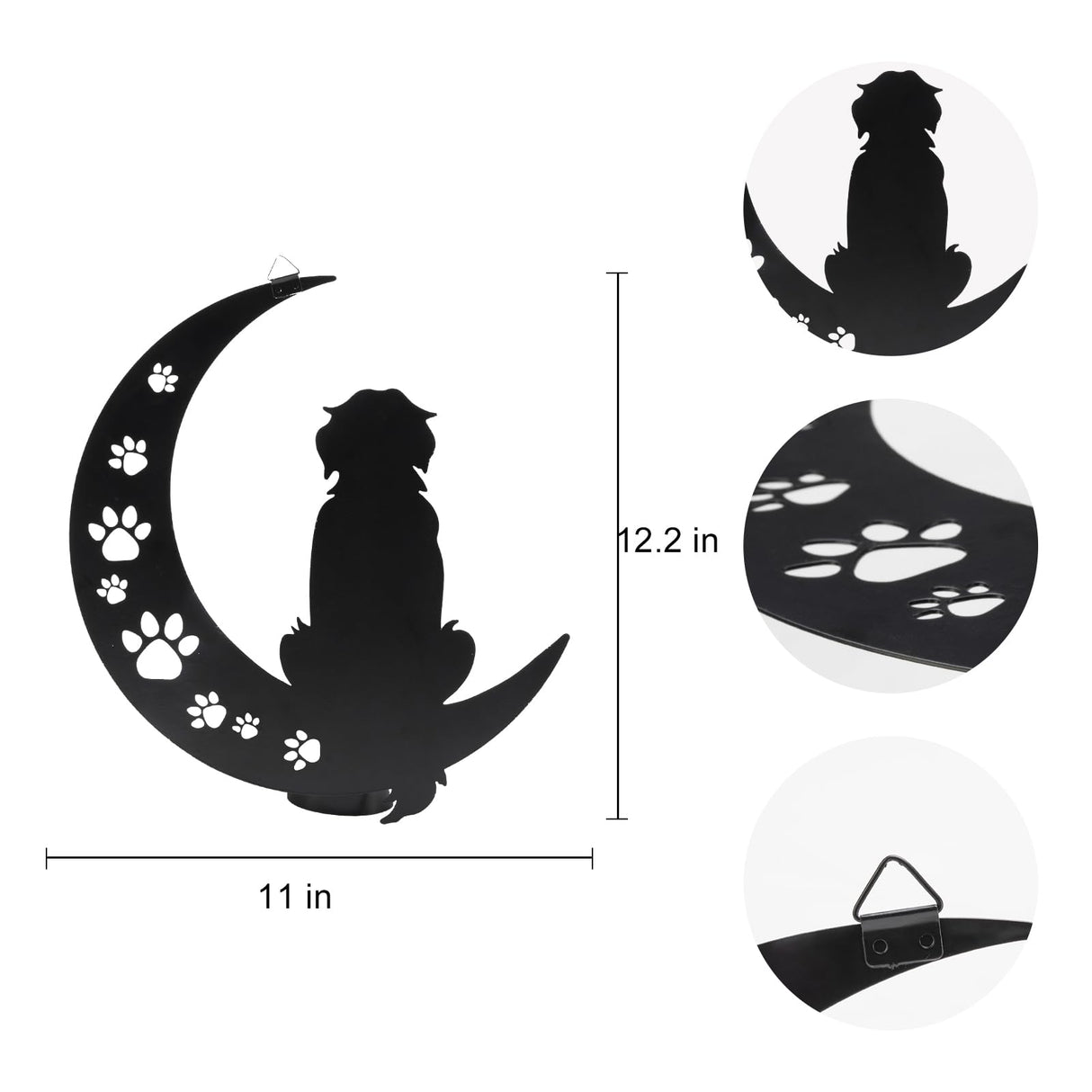 VZVXCC Dog Metal Wall Art Outdoor Decor- 12" Black Metal Wall Sculpture Statues Wall Art Hanging Decoration,Dog Lover Gift for Indoor Outdoor,Garden,Farmhouse,Balcony Patio and Bedroom