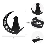VZVXCC Dog Metal Wall Art Outdoor Decor- 12" Black Metal Wall Sculpture Statues Wall Art Hanging Decoration,Dog Lover Gift for Indoor Outdoor,Garden,Farmhouse,Balcony Patio and Bedroom