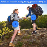 Fishboy Upgraded Collapsible Stool, 400lbs Max Weight, Lightweight But Sturdy, Portable Retractable Folding Telescoping Foldable Camping Stool for Adults Outdoor Fishing Hiking Gardening Travel BBQ