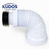 Kudos-Trading - Flexible Toilet Pan Connector Universal WC Flexi Slinky Waste Soil Pipe 300mm-700mm, Adjustable Length, Easy to Install, Anti-Kink & Odour Resistant, Suitable for All Standard Toilets