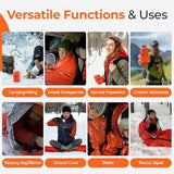 Sierra Madre Emergency Sleeping Bag – Ultralight, Waterproof Mylar Thermal Bivy Sack Tent for Hiking, Bug-Out Bags, Survival Kits – Emergency Survival Space Blanket for Heat Retention 5 Pack