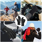 -10℉ Waterproof Winter Gloves for Men & Women, 5-Layer Touch Screen Breathable Cold Weather Gloves
