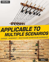 Ghosthorn Holds Up to 12 Rods Fishing Pole Racks Wall or Ceiling Mounted Holders for Garage Storage Organizer Gear Equipment Gifts