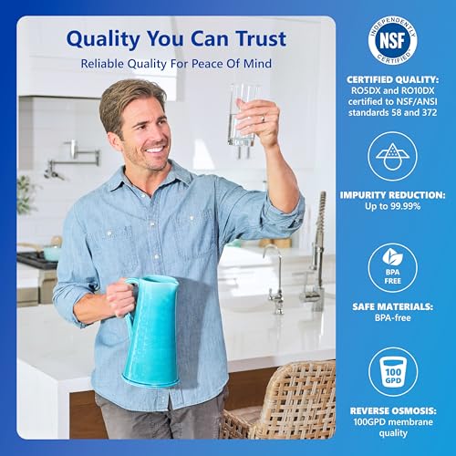 Express Water Reverse Osmosis Water Filter System, Multi-Stage Filtration, BPA Free