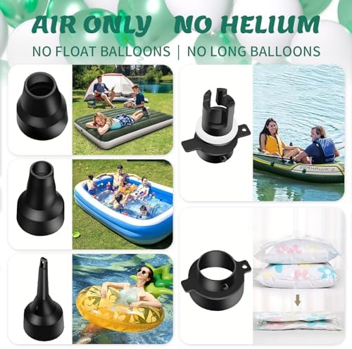 SINBEE Balloon Pump, Balloon Pump Electric, Portable Dual Nozzle Electric Blower Air Pump Inflator for Party Decoration. Faster and Save Time