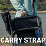 TIMBER RIDGE Aluminum Oversized Camping Chair, Lightweight Portable Directors Chair with Side Table Detachable Side Pocket for Outdoor Camping, Lawn, Picnic, Support 400lbs Black