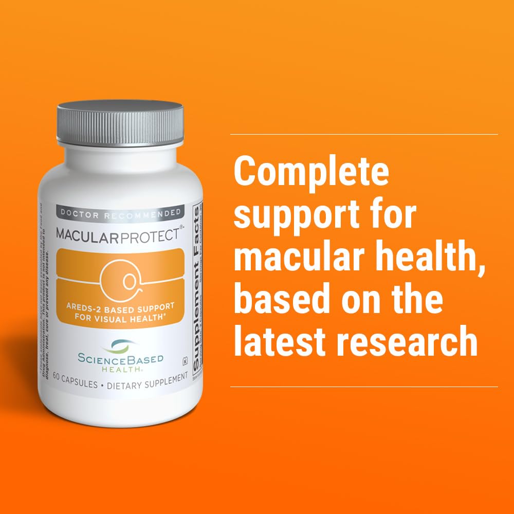 MacularProtect AREDS 2 Formula – Eye Health Vitamin and Mineral Supplement with Lutein, Zeaxanthin, and B Vitamins (B6, B12, and Folate) for Extra Macular Support – 60 Capsules