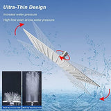 NearMoon Rain Shower Head, High Flow Stainless Steel Square Rainfall Shower, High Pressure Design, Awesome Shower Experience Even At Low Water Flow (10 Inch, Brushed Nickel)