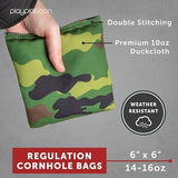 Play Platoon Cornhole Bags Weather Resistant- Set of 8 Regulation Bean Bags for Tossing- Official Professional Size & Weight Corn Hole Bags Two Color All Weather Cornhole Beans Bag Set with Tote Bag