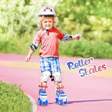 SULIFEEL Rainbow Unicorn 4 Size Adjustable Light up Roller Skates for Girls Boys for Kids