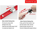 Aluminum Collapsible Ultralight Travel Trekking Hiking Pole for Men and Women