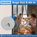 Magnetic Screen Door |Fits 36"x82" Door| Hands Free Retractable Screen Door Magnetic Closure Keeps Bugs Out | 2025 Upgraded PET- Tiny Hole | Self Sealing | Pet and Kid Friendly| 39 Inch x 83 Inch