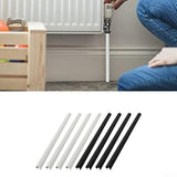Oniissy 4pcs Radiator Pipe Covers 15 * 200mm/300mm/500mm Radiator Pipe Covers Black White, Radiator Pipe Covers Radiator Pipe Covers Pipe Decorative Cover(White-300mm)