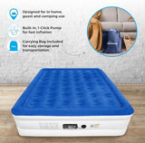 SoundAsleep Dream Series Luxury Air Mattress with ComfortCoil Technology & Built-in High Capacity Pump for Home & Camping- Double Height, Adjustable, Inflatable Blow Up, Portable - King Size