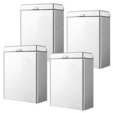 Tioncy 4 Pcs Sanitary Napkin Receptacle, Tampon Disposal Bin Wall Mounted Tampon Holder Stainless Steel Sanitary Napkin Disposal Bins for Home Office Public Restrooms Bathroom (Natural Color)