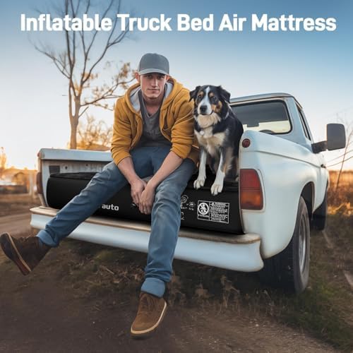 Umbrauto Air Mattress for 5.5-5.8 ft Full-Size Short Truck Beds, Inflatable Truck Tent Airbed with Pump, Pickup Camper Air Bed for Camping