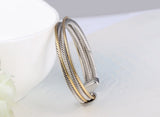 UNY JEWEL Jewelry Double Cross Over Twisted Cable Wire Bracelet Vintage Fashion Antique design Elegant Unique Retro Cuff Bangle Bracelet (Double Cross)
