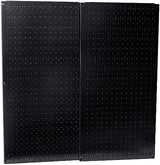 Wall Control 30-P-3232B Black Metal Pegboard Pack - (2) 32" Tall x 16" Wide Black Pegboards