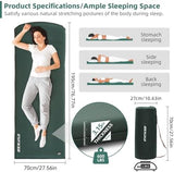 INVOKER 3.15" Self Inflating Camping Sleeping Pad, Ultra-Thick Elasticity Foam Fast Inflating 4-Season Insulated Durable Camping Mat Air Mattress with Pillow, for Tent, Car, Camping, Traveling, Green