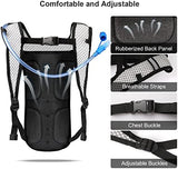 2Pack Hydration Backpack Pack with 2L Hydration Bladder - Lightweight Water Backpack Keeps Water Cool up to 4 Hours with Big Storage for Kids Women Men Hiking Cycling Camping Music Festival