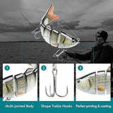 TRUSCEND Swimmax for Freshwater and Saltwater, Lifelike Fishing Lures for Bass Trout Crappie Walleye Pike Bluegill Salmon, Swimbait for Bass Fishing, Amazing Fishing Gear Gifts for Family Fishing