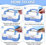 SINBEE Balloon Pump, Balloon Pump Electric, Portable Dual Nozzle Electric Blower Air Pump Inflator for Party Decoration. Faster and Save Time