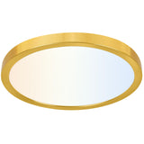 hykolity 12 Inch Selectable CCT LED Round Flat Panel Light, 24W 3000K/4000K/5000K, Edge-Lit Flush Mount Ceiling Light Fixture for Kitchen, Bedroom, Laundry and Closet Room，Gold