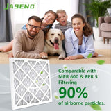 14x14x1 Air Filters, MERV 8 Pleated HVAC Furnace Filters (4-Pack) - Dust Defense, MPR 600 - exact dimensions: 13.75"x13.75"x0.75" - Replacement for AC, Heater, and Ventilation Systems