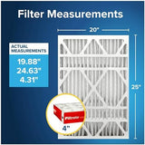 Filtrete 20x25x4 Air Filter, MPR 1000, MERV 11, Allergen Defense 12-Month Deep Pleated 4-Inch Air Filters, 2 Filters