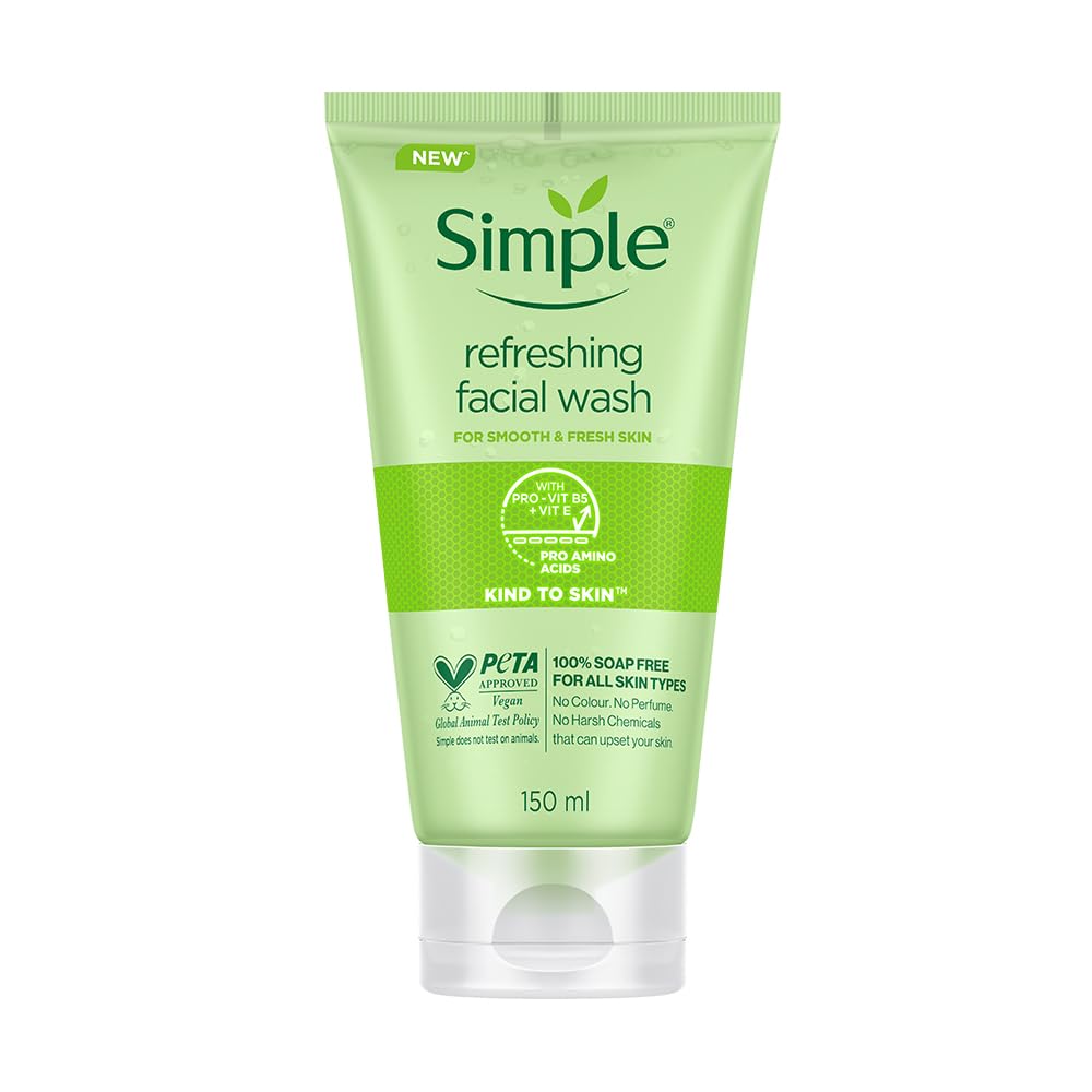 Simple Kind to Skin Refreshing Facial Wash Gel ,150 ml (5 Ounce)
