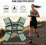 APEXUP Weighted Vest with 5lbs/10lbs/15lbs/20lbs/25lbs/30lbs Weights and Reflective Stripe, Weight Vest Men Women for Workout, Strength Training, Running