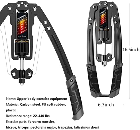 EAST MOUNT Twister Arm Exerciser - Adjustable 22-440lbs Hydraulic Power, Home Chest Expander, Shoulder Muscle Training Fitness Equipment, Arm Enhanced Exercise Strengthener.