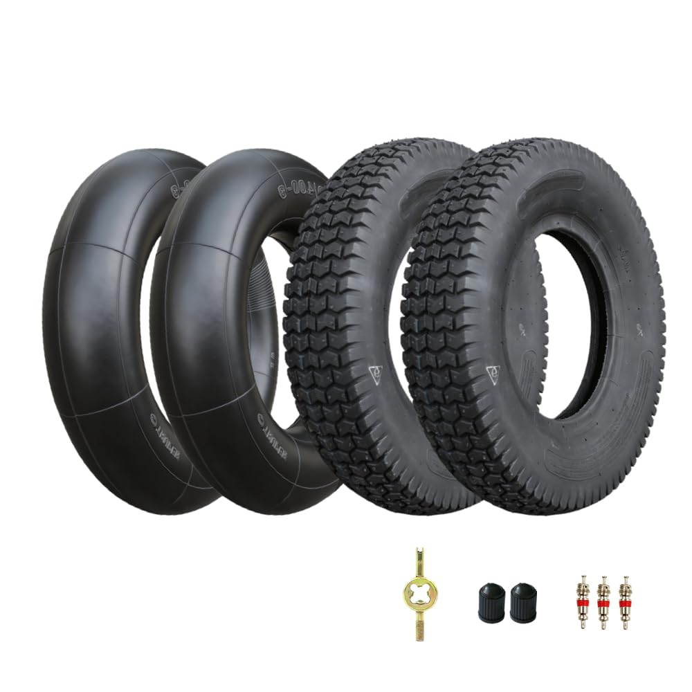 2-Pack 16"x 4.80/4.00-8 Universal Replacement Pneumatic Tire and tube-TR13 Straight Valve Stem,435LBS Load,for TRUPER Wheelbarrow,Yard Trailer,Mower,Hand Truck,Garden Trailer,Utility Cart,Wagon