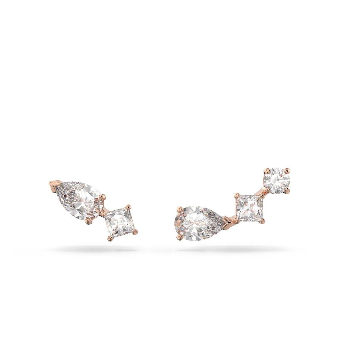 Swarovski Attract Earrings, White, Rose-Gold Tone Finish