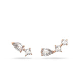 Swarovski Attract Earrings, White, Rose-Gold Tone Finish