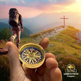 God's Path Compass – Communion & Confirmation Gift for Teenage Boys | Baptism Religious Gifts for Men, Christian, Catholic, Graduation | Sentimental & Inspirational Present – Greeting Card Included