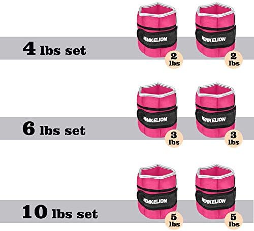 1 Pair 2 3 5 10 Lbs Adjustable Ankle Weights for Women Men Kids, Strength Training Wrist and Ankle Weights Sets for Gym, Fitness Workout, Running, Lifting - Black Grey Pink Blue Purple