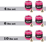 1 Pair 2 3 5 10 Lbs Adjustable Ankle Weights for Women Men Kids, Strength Training Wrist and Ankle Weights Sets for Gym, Fitness Workout, Running, Lifting - Black Grey Pink Blue Purple