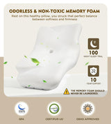 Osteo Cervical Pillow for Neck Pain Relief, Hollow Design Odorless Memory Foam Pillows with Cooling Case, Adjustable Orthopedic Bed Pillow for Sleeping, Support for Side Back Sleepers