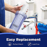 Membrane Solutions 10 Micron Sediment Water Filter Replacement Polypropylene Cartridge 10"x 2.5" for Whole House RO System, Compatible with Aqua-Pure AP110, GE FXUSC, WHKF-GD05, Culligan P5-6 Pack