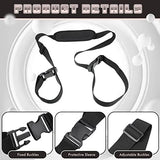Sanwuta 5 Pcs Carry Strap for Beach Folding Chair, Adjustable Shoulder Carrying Beach Chair Straps for Folding Umbrella Backpack Camping Picnics Outdoor Foldable Bikes(Black)