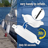 Affordura Boat Fender 4 Pack Boat Bumpers Fenders with 4 Ropes, Boat Bumpers for Pontoon Boat Fenders Inflatable