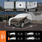 Budge Lite SUV Car Cover, Single-Layer Breathable Indoor Dust Proof Protection, Lightweight Non-Abrasive Fabric, Fits SUVs up to 186" L x 59" W x 60" H, Gray