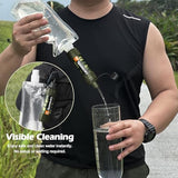 Personal Straw Water Purifier - Mini Water Filtration System, Straw Water Purification System, Portable Water Filter - Outdoor Emergency and Survival Gear for Hiking, Camping Accessories and Travel