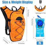 Zavothy Hydration Backpack with 2L Hydration Bladder Water Backpack for Hiking Hydration Pack for Running Cycling Hiking