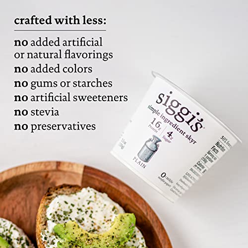 siggi's® Icelandic Strained Nonfat Yogurt, Plain, 24 oz. Multiserving Container – Thick, Protein-Rich Yogurt Snack