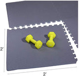 BalanceFrom Puzzle Exercise Mat with EVA Foam Interlocking Tiles for MMA, Exercise, Gymnastics and Home Gym Protective Flooring, Multiple Sizes and Colors