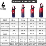 Farsea Insulated Water Bottle With Paracord Handle, Protective Silicone Boot and 2 Lids (Straw Lid & Spout Lid), Stainless Steel Water Bottle Wide Mouth, Double Wall Sweat-Proof BPA-Free, 24 oz