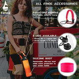 Farsea Insulated Water Bottle With Paracord Handle, Protective Silicone Boot and 2 Lids (Straw Lid & Spout Lid), Stainless Steel Water Bottle Wide Mouth, Double Wall Sweat-Proof BPA-Free, 18 oz